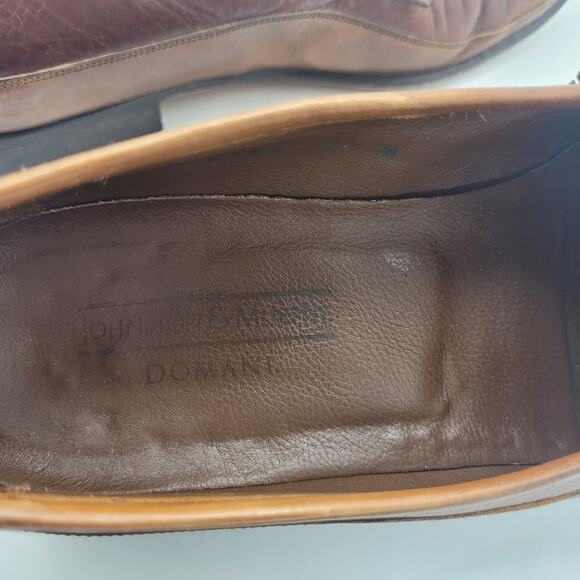 Johnston & Murphy Domani Brown Loafer Slip On Shoes Men's Size 8M Made in Italy - Picture 7 of 8